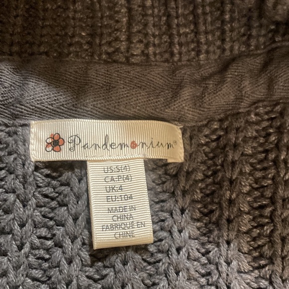 Pandemonium grey zip up sweater - Picture 3 of 4